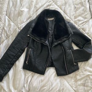 Wildflower size small faux leather jacket